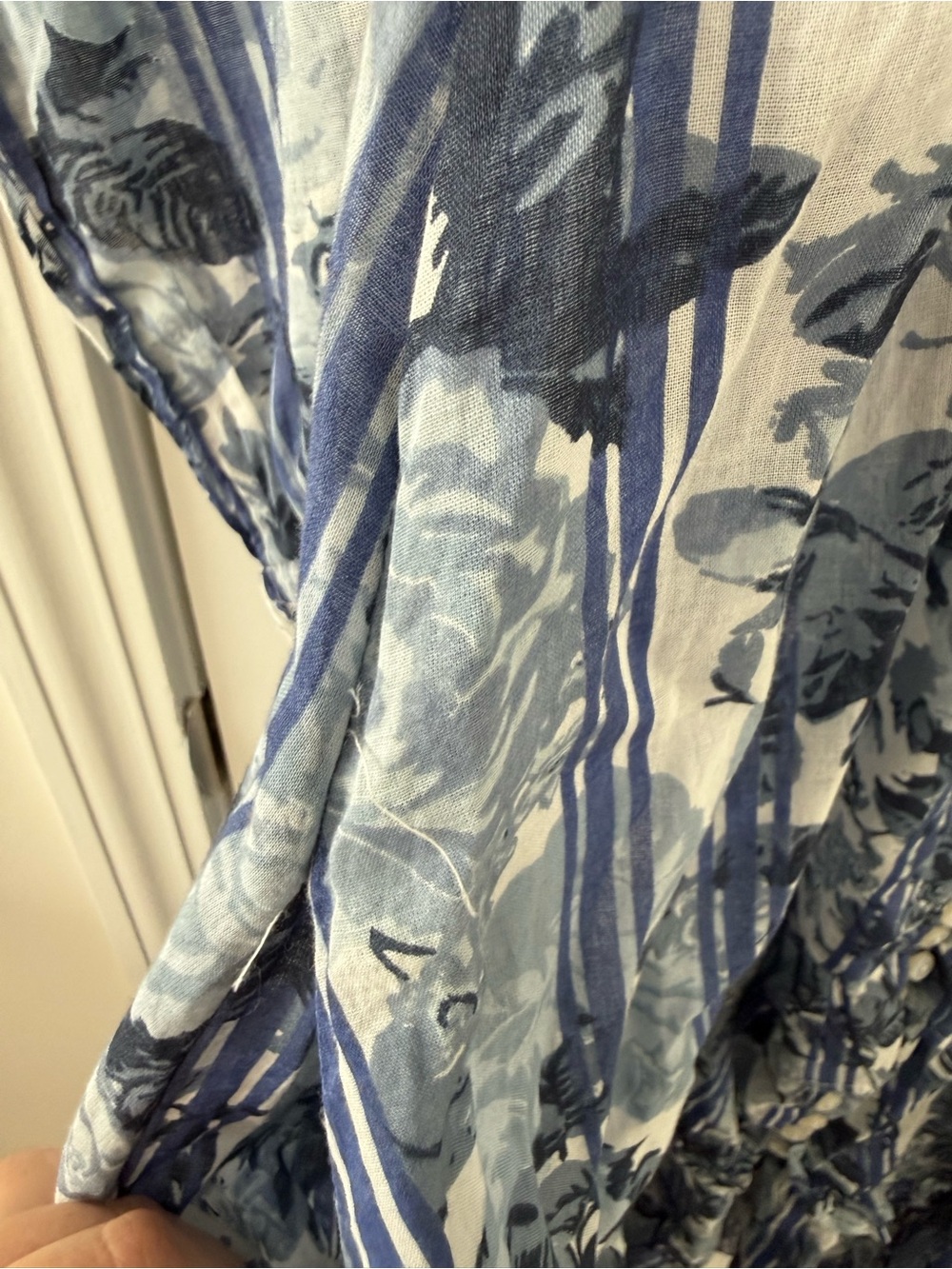 Free People NWT Blue Floral Midi Dress S - Picture 7 of 9